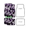 A Set of 4 Universal Fit Hawaii Hibiscus Carpet Floor Mats for Cars / Truck - Purple