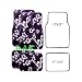 A Set of 4 Universal Fit Hawaii Hibiscus Carpet Floor Mats for Cars / Truck - Purple