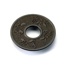 Joyce Chen 6-Inch Japanese Tetsubin Cast-Iron Year of the Horse Trivet, Saddle Brown by Joyce Chen