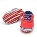 DZT1968® Unisex Baby Canvas Soft Sole Casual Sports Shoes Prewalker Sneaker (9~12 Months, Red)