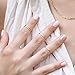 Sankuwen 5pcs/set Rings Urban Gold Stack Plain Above Knuckle Ring Golden, 5pcs