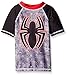 Marvel Boys Spiderman Little Rashguard, Grey/Red, 4
