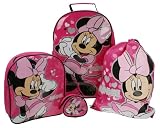 Disney Minnie Mouse Ensemble de 4 valises Pc: inc. Trolley, sac à dos