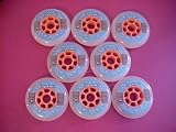 8-pk Kryptonics Inline wheels 100mm 82A ORANGE Glow In the Dark
