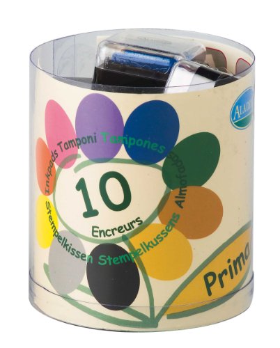 Aladine Prima Colored Mini Rubber Stamp Pads, 