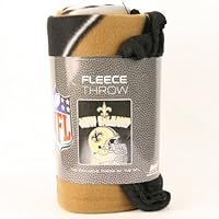New Orleans Saints Lightweight Fleece Blanket (Measures Approx. 50 x 60)