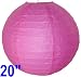 Fuchsia Pink Chinese/Japanese Paper Lantern/Lamp 20 Diameter - Just Artifacts Brand