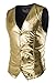 Mada Men's Stylish Metallic Tuxedo Vest