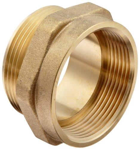 Moon 357-1561511 Brass Fire Hose Adapter, Nipple, 1-1/2