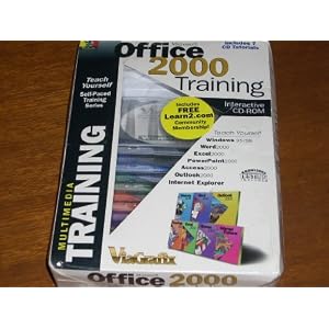 MICROSOFT OFFICE 2000 TRAINING by ViaGrafix – Includes 7 Interactive Multimedia CD-Rom Tutorials. Knowledge Testing Included. Teach Yourself. Self-Paced Training Series for Windows 95/98, Word 2000, Excel 2000, PowerPoint 2000, Access 2000, Outlook 2000, and Internet Explorer.