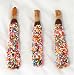 Ultimate's 8 Inch Dark Chocolate Caramel Colored Sprinkles Pretzel Rods - Set of 3