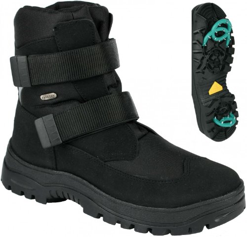 Original SYSTEM Winterstiefel Winterboot mit EISKRALLE und Rain TEX schwarz Groesse-43