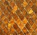 Diamond Shape Multi Brown Gold Onyx Polished Mosaics Meshed on 12 X 12 Tiles for Kitchen and Bathroom Backsplash, Shower Walls, Bathroom Floors & Walls