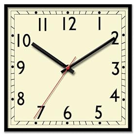 Classic Retro Large Square Bold Quartz Wall Clock