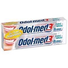 Odol med 3 Extra White  Zahncreme, 75 ml, 2-er Pack (2  x 75 ml)