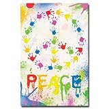 Peace Handprints Art Poster Print - 24x36