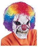 Clown W Wig Halloween Mask