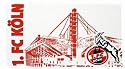 1. FC K&ouml;ln Zimmerfahne 90x140cm Fahne Flagge