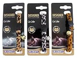 Designer PREDATOR CAT COLLAR Animal Print With Bell