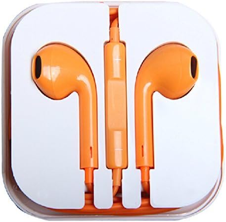 vNetech Premium Headphone w/ Remote Control &amp; Mic for iPhone 4, 4s, 5, 5s, 6, iPads, iPods Compatible (Orange.)