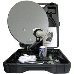 Camping Balkon Koffer Sat-Anlage digital im praktischen Hartschalenkoffer inkl. Saugfu� + HD-Profi Universal Single LNB 0,1dB + Anschluss SET mit Wetterschutz