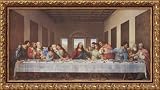 The Last Supper Framed Canvas Art by Leonardo da Vinci,21.9 x 12.2 Framed