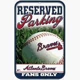 Atlanta Braves Baseball Style Reserved Parking Sign