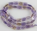 10mm faceted ametrine cushion cut beads 16 strand