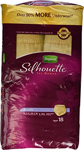 Depend Silhouette for Women Briefs, Large/XL, 18