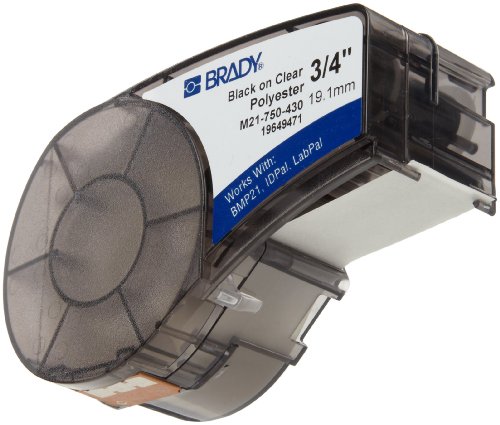Brady B 430 Clear Polyester Black On Clear Color BMP21 Mobile Printer