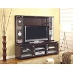 Contemporary Cappuccino Finish Plasma TV Entertainment Center