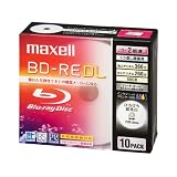 maxell 録画用 BD-RE DL 260分 2倍速対応 インクジェットプリンタ対応ホワイト(ワイド印刷)10枚 5mmケース入BE50VWPA.10Sの画像