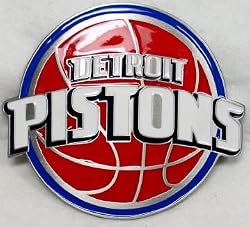 Detroit Pistons Enamel Belt Buckle, NBA Basketball Buckle