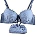 ROPALIA Womens Seamless Lingerie Plaid Print Push Up Lace Bra Panties Sets
