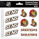 (6x6) Ottawa Senators Temporary Tattoos