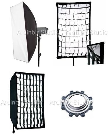 Ardinbir Studio 28"x56" 70cm x 140cm Softbox Diffuser with Eggcrate Grid for Hensel Basic Series, Contra Series, EH Porty Series, EH Flash Series, Expert Series, Integra Series &amp; Richter Monolights.