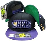 LSU Louisiana State Tigers Black/Purple Two Tone Plastic Snapback Adjustable Plastic Snap Back Hat / Cap