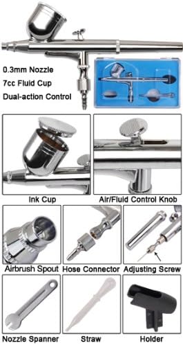CAKE DECORATING NAIL TATTOO ART AIRBRUSH KIT COMPRESSOR