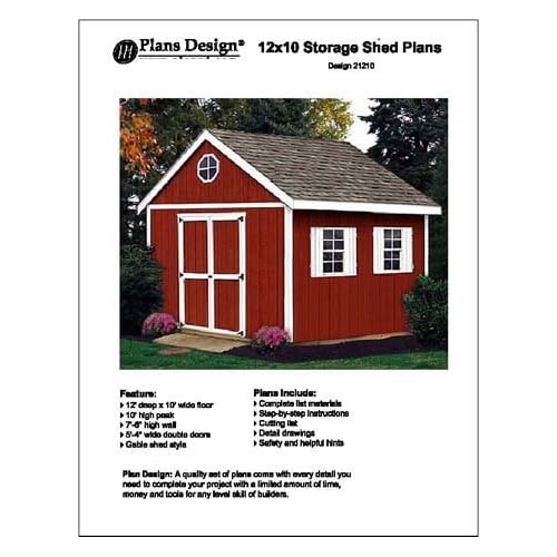 12 Gable Storage Shed Project Plans Design #10812