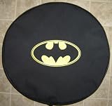 Batman Classic Logo on 30 Black Denim Tire Cover 4 Wrangler Liberty Disco