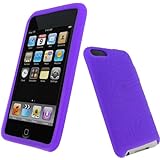 igadgitz Silikon H&uuml;lle Etui Case Schutzh&uuml;lle Tasche in Lila f&uuml;r Apple iPod Touch 2G 2.Gen Generation & 3G 3.Gen Generation 8gb, 16gb, 32gb & 64gb + Display Schutzfolie