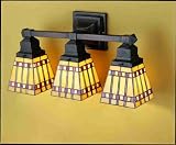 LAMPS BEAUTIFUL Craftsman Mission Prairie Corn Three Light Vanity Wall Sconce by Meyda Tiffany--Excellent customer service--see our feedback.