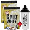 WEIDER Delicious Gold Whey Protein 2 x 500g Beutel + Chemical Experiment PROTEIN-BAR Shaker - Schoko