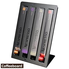 Coffeeboard Kapselspender Kapselhalter f�r 4 Nespresso Packungen, Tischboard, schwarz