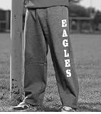 EAGLES FAN OPEN LEG SWEAT PANTS COMFORTABLE FOOTBALL ITEM