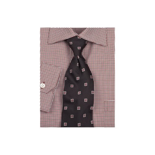 Paul Fredrick Luxury 7-Fold Abstract Floral Silk Tie