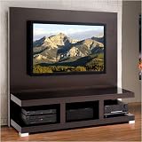 JSP Industries V-90-C-E and V-90-BP-MK-E Vivaldi Plasma Home Theater Credenza and Back Panel in Espr