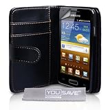 Samsung Galaxy S Advance i9070 Schwarz PU Leder Brieftasche H�lle Mit Displayschutzvon "Yousave Accessories�"