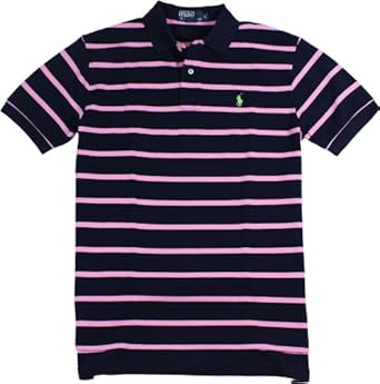 Polo Ralph Lauren Classic-Fit Blue Striped Mesh Polo
