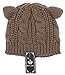 Bellady Women's Hat Cat Ear Crochet Braided Knit Caps,Khaki
